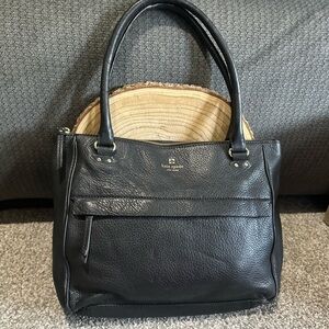 Kate Spade Grant Park Shelby Black Pebbled Leather Tote Purse AS IS